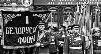 Desfile el 24 de junio.  Desfile de la Victoria (1945).  El Comandante en Jefe Supremo ordenó